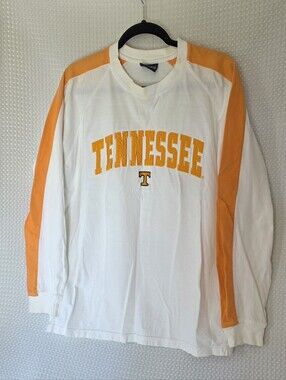 Vintage Tennessee Long Sleeve Raglan Shirt - White & Orange